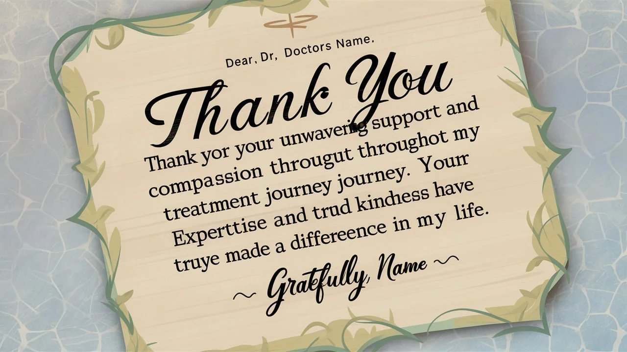 Doctor Thank You Note Example Messages